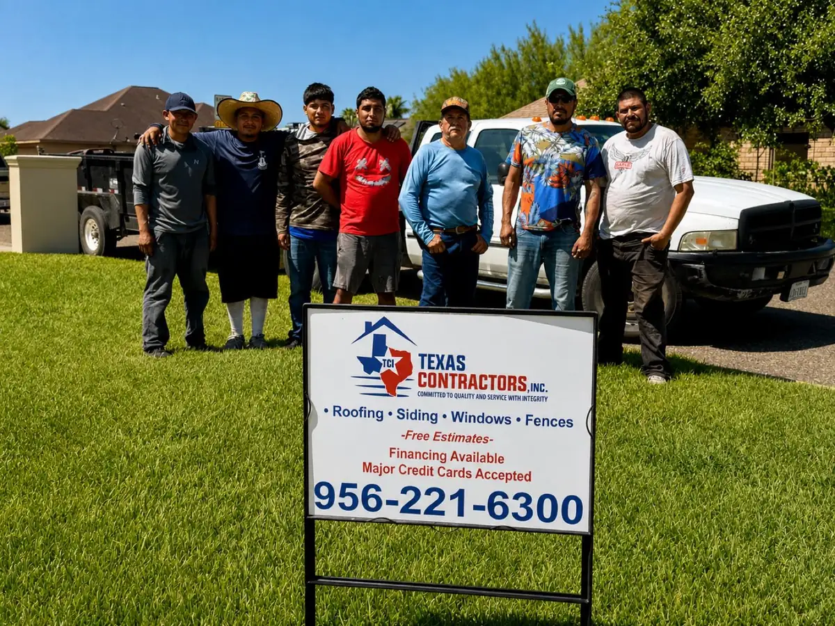 The Texas Contractors, Inc. roofing crew in the Rio Grande Valley
